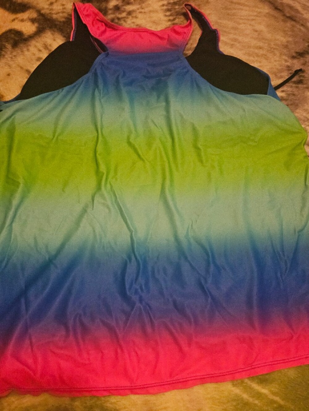 Womens Gradient Tank Top/shorts - Multicolor